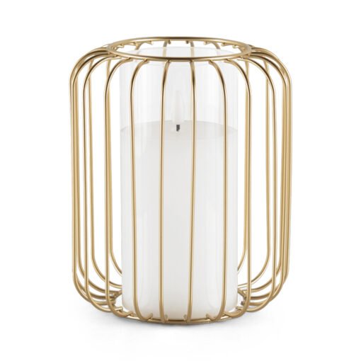 Metal Wire Lantern with LED Candle (H18cm) Metal Wire Lantern with LED Candle (H18cm)
