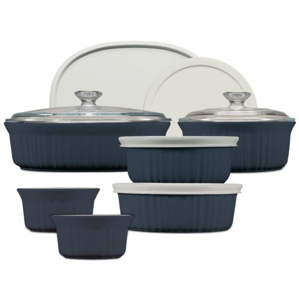 CW_1147238_French-Navy_12pc-Set_ATF_Square_Tile1.jpg CorningWare French Colors 12-piece Oval Bakeware Set, Navy