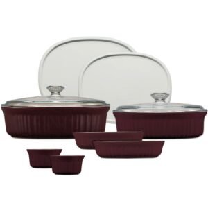 CorningWare French Colors 10-piece Bakeware Set, Cabernet