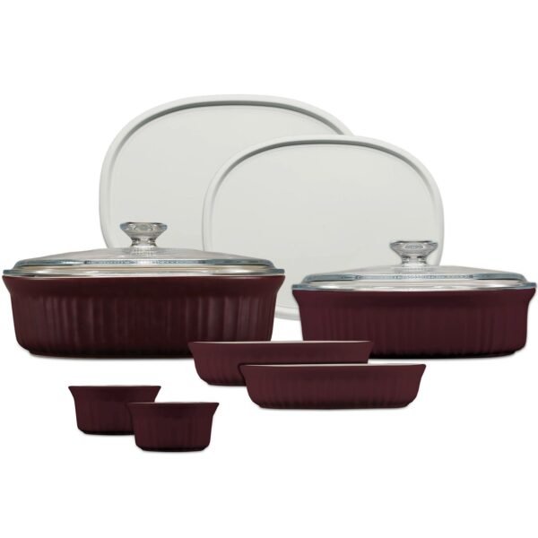 CW_1147242_French-Cabernet_10pc-Set_ATF_Square_Tile1.jpg CorningWare French Colors 10-piece Bakeware Set, Cabernet