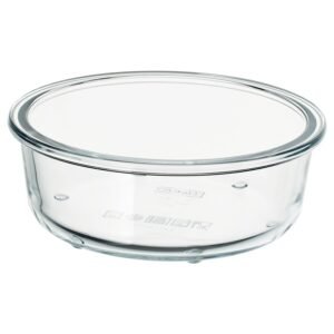 Food container, round/glass, 400 ml